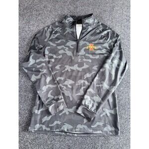 Iowa State Cyclones Camo 1/4 Zip Pullover Small Gray Black‎ Authentic Gear